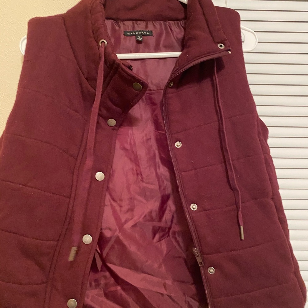 maroon vest